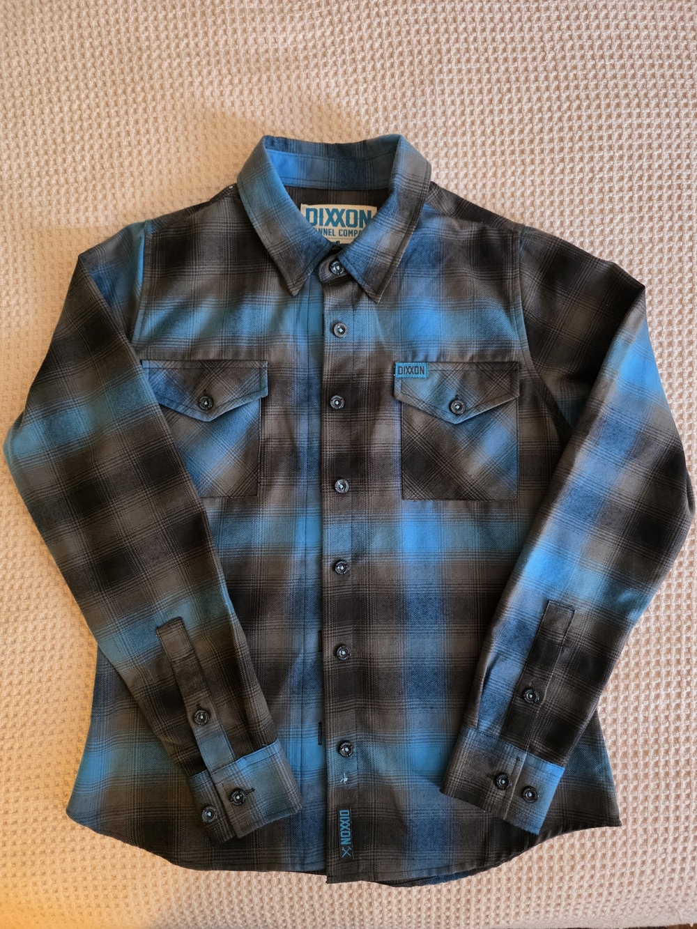 DIXXON Black and Blue Plaid Button-Up Shirt